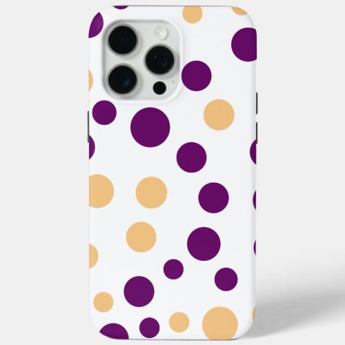 Purple and Brown Polka dot Iphone Case