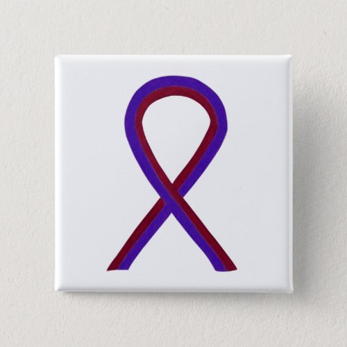 Purple and Burgundy Awareness Ribbon Custom Button