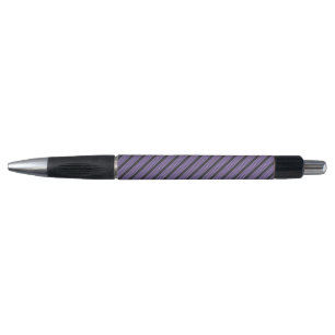 Purple and charcoal five stripe pattern pen