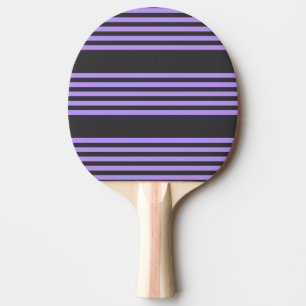Purple and charcoal five stripe pattern ping pong paddle