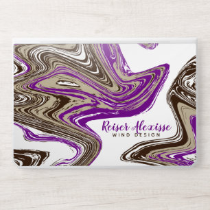 PURPLE and chocolate strokes HP Laptop Skin