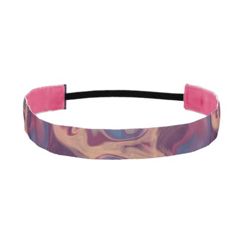 Purple and Colorful Swirling Watercolor Athletic Headband