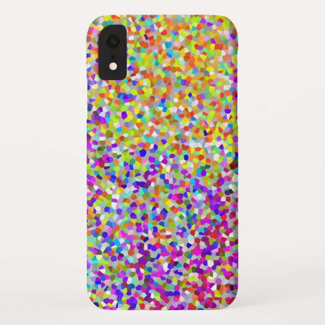 Purple and Coral Abstract Shapes Pattern Case-Mate iPhone Case (Back)