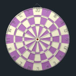 Purple And Cream Beige Color Dart Board<br><div class="desc">Purple And Cream Beige Color Dart Board</div>