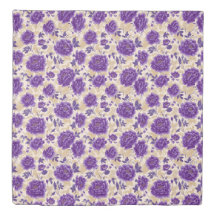 Purple and Cream Floral Pattern 