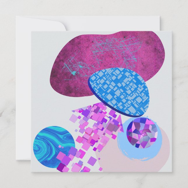 Purple And Cyan Modern Shapes (Front)