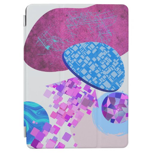 Purple And Cyan Modern Shapes iPad Air Cover