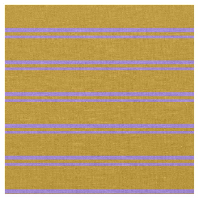 Purple and Dark Goldenrod Striped/Lined Pattern Fabric (Close Up)