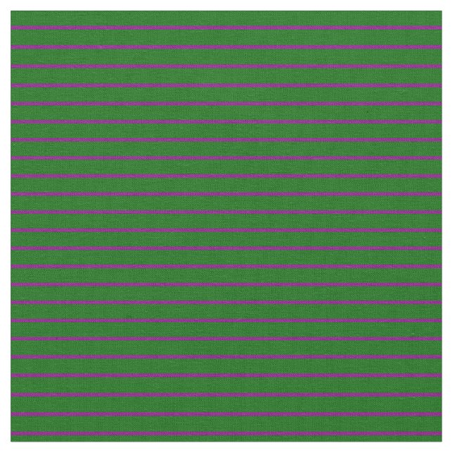 Purple and Dark Green Colored Lines Fabric (Close Up)