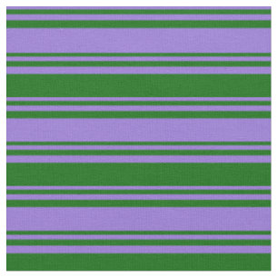 Purple and Dark Green Colored Pattern of Stripes Fabric