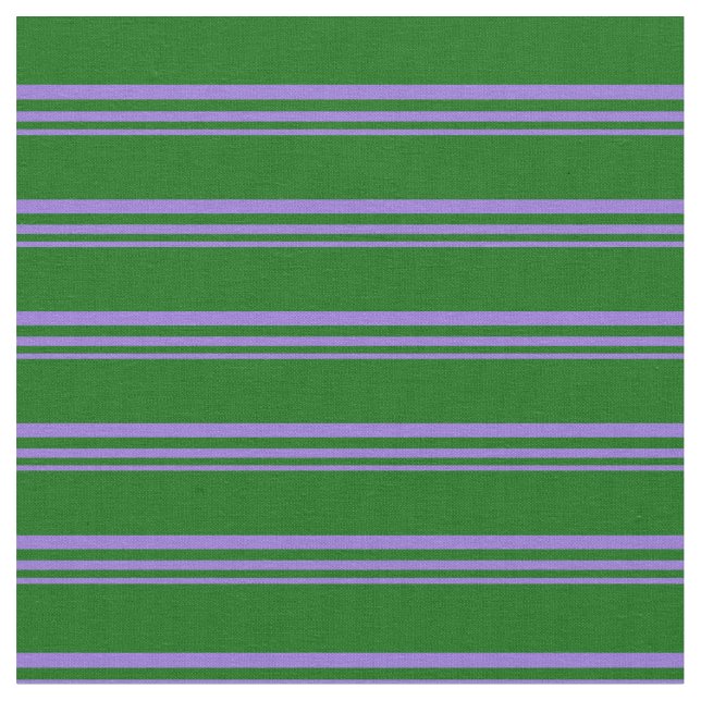 Purple and Dark Green Stripes Pattern Fabric (Close Up)