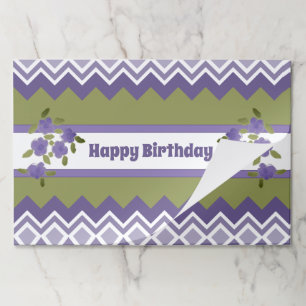 Purple and Dark Olive Paper Placemats