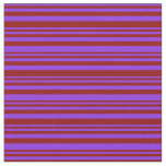 [ Thumbnail: Purple and Dark Red Colored Striped/Lined Pattern Fabric ]