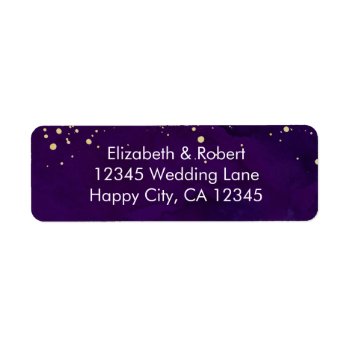 Purple And Faux Gold Glitter Label by sweeticedtea at Zazzle