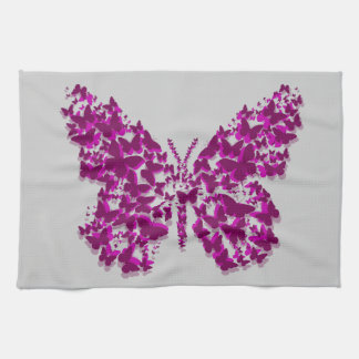 Purple and Fuchsia Layered Butterfly Towel