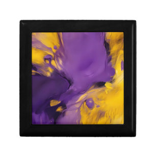 Purple and Gold Abstract Gift Box