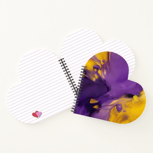 Purple and Gold Abstract Notebook (Inside)