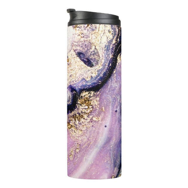 Purple and Gold Agate Galaxy Thermal Tumbler (Rotated Right)