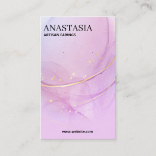 Purple And Gold Alcohol Ink Earring Cards