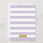 Purple And Gold Baby Shower Invitation, Baby Girl Invitation (Back)