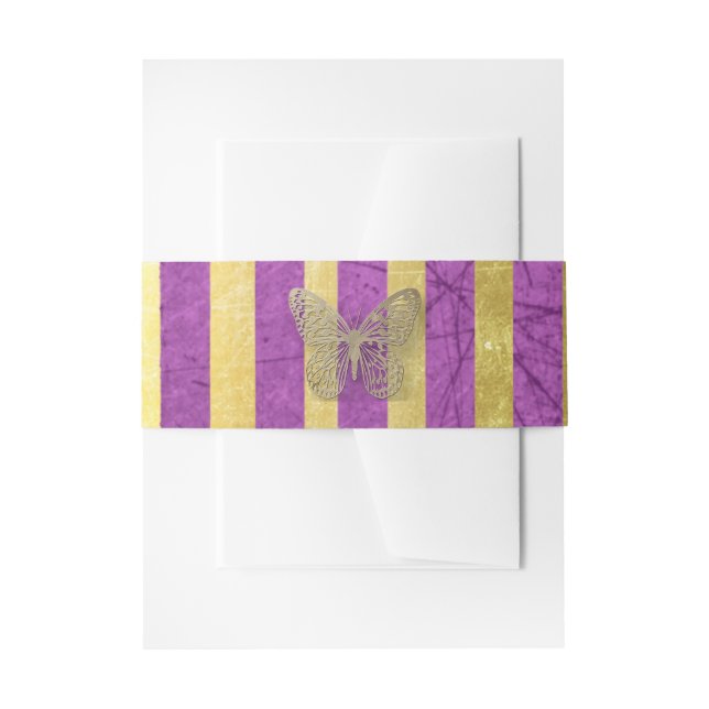 Purple and Gold Butterfly Belly Band (Front Example)