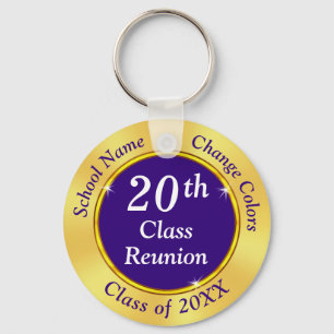 Purple and Gold Cheap, 20th Class Reunion Gifts, Keychain