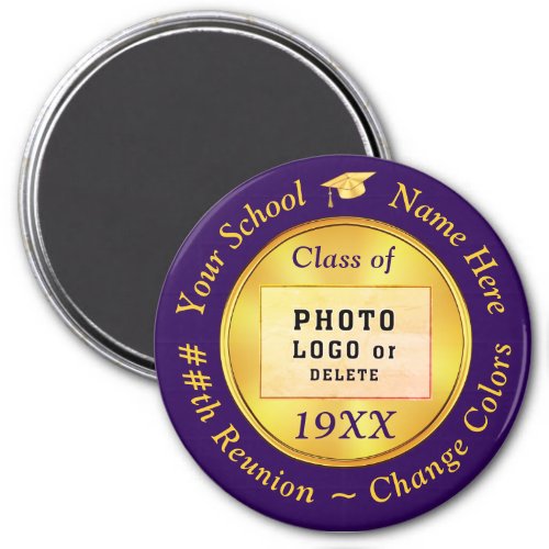 Purple and Gold Cheap Class Reunion Gifts  Magnet