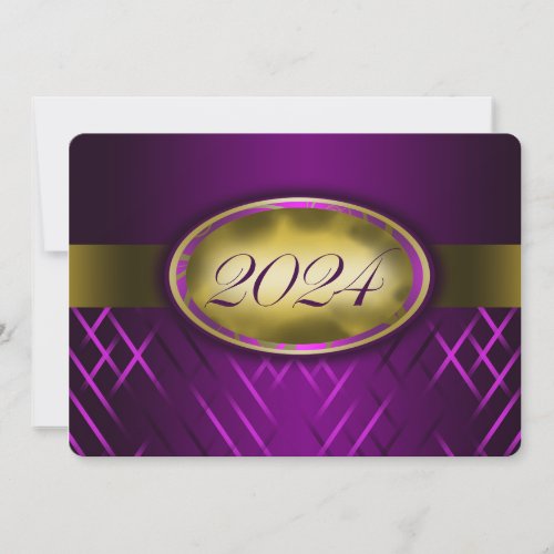 Purple and Gold Class of 2024 Invitation