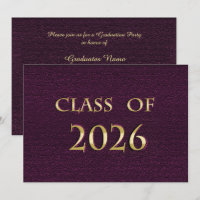 Purple and Gold Class of 2026 Graduation Party 