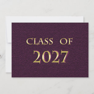 Purple and Gold Class of 2027 Card