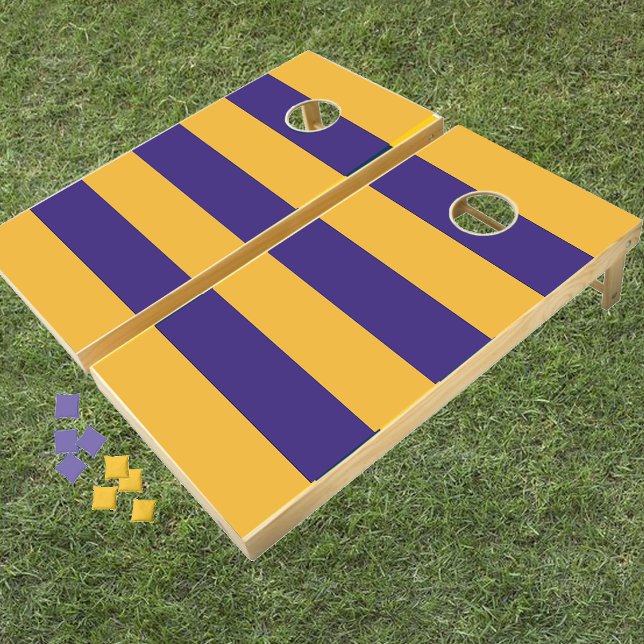 Purple and Gold Cornhole & Bag Toss Set (Creator Uploaded)