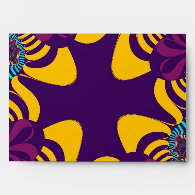 Purple and Gold Cross Envelope (Front)