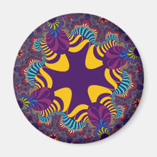 Purple and Gold Cross Magnet