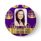 Purple and gold crown personalized photo
