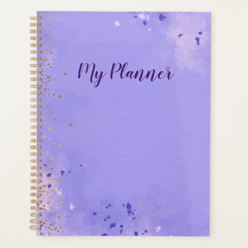 Purple and Gold Daily Planner