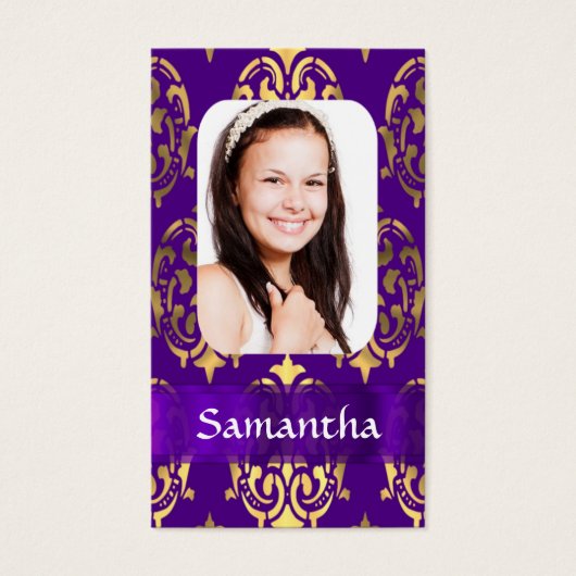 Purple and gold damask (Front)