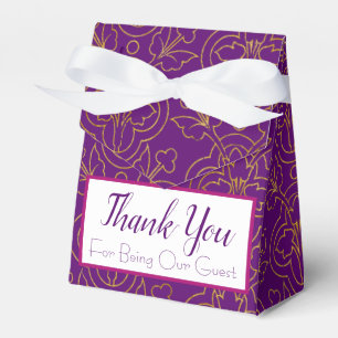 Purple and Gold Favor Box