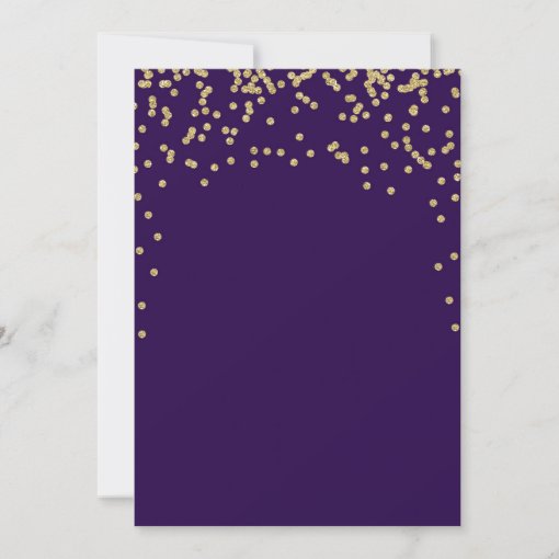 Purple and gold floral baby shower invitation | Zazzle