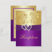 Purple and Gold Floral Enclosure Card (Front/Back)