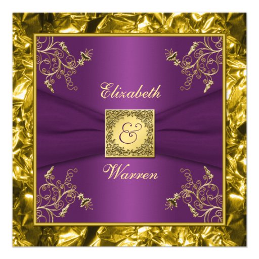 Wedding Invitations Purple And Gold 10