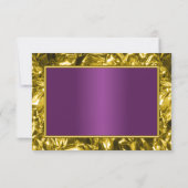 Purple and Gold Floral RSVP Card (Back)