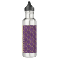 Ladies Women Mardi Gras Drink Custom Stainless Steel Glitter