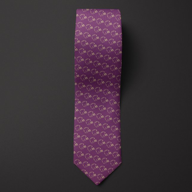 Purple and Gold Football Helmet Neck Tie (Creator Uploaded)