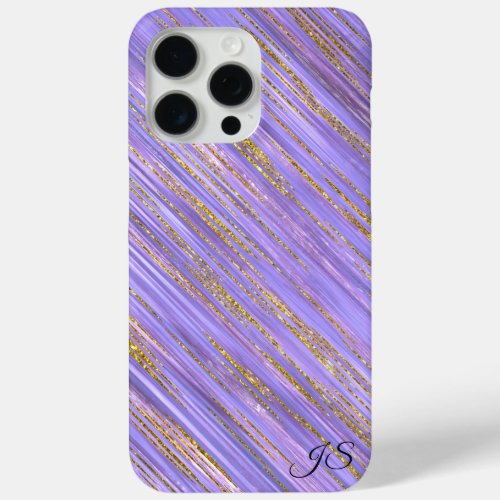 Purple and Gold Glitz Personalized Phone Case