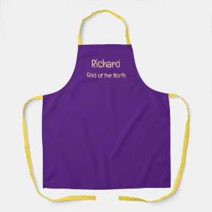 Purple and Gold God of the North Custom Apron