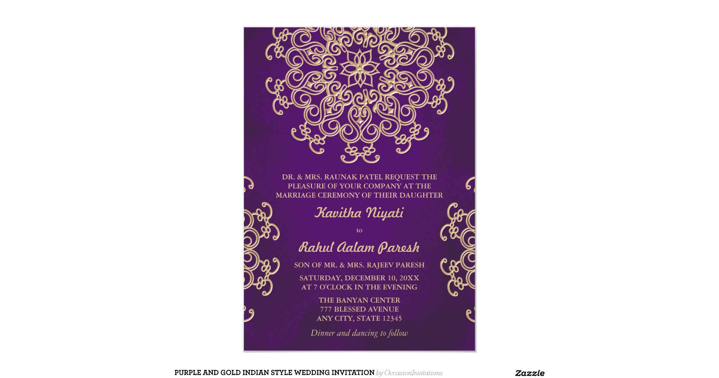 Indian Style Wedding Invitations 8