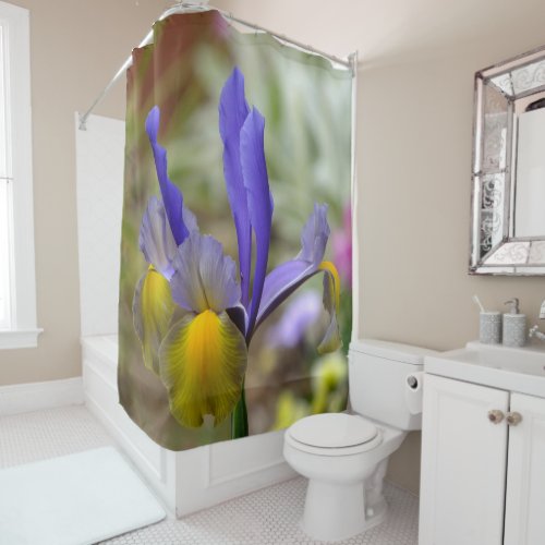 Purple And Gold Iris Shower Curtain