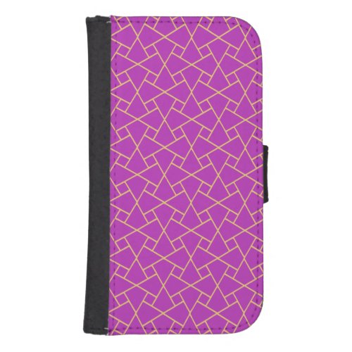 Purple and Gold Islamic Design Wallet Case