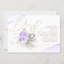 Purple and Gold Its A Girl Floral Boho Baby Shower Invitation