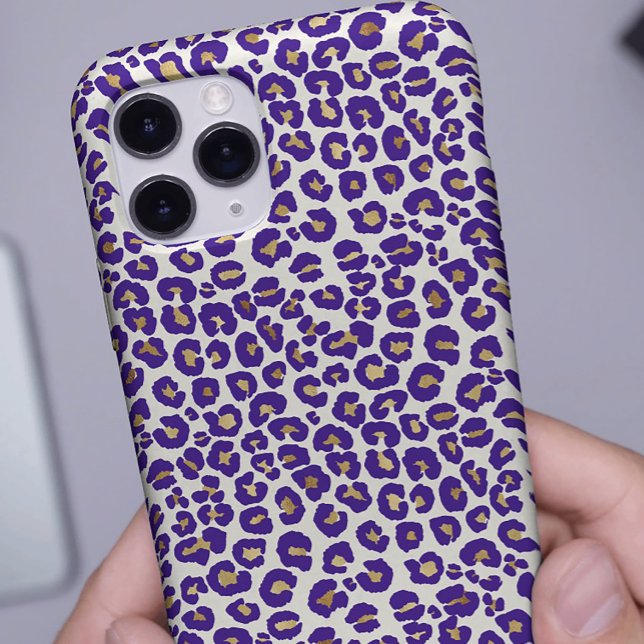 Purple and Gold Leopard Pattern Case-Mate iPhone Case (Creator Uploaded)